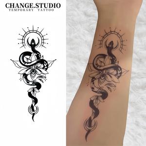 Hình Xăm Tạm Thời, Hình Xăm Rắn, Kéo Dài Trong 15 Ngày, Không Thấm Nước Và Chống Chà Xát, Miếng Dán Hình Xăm