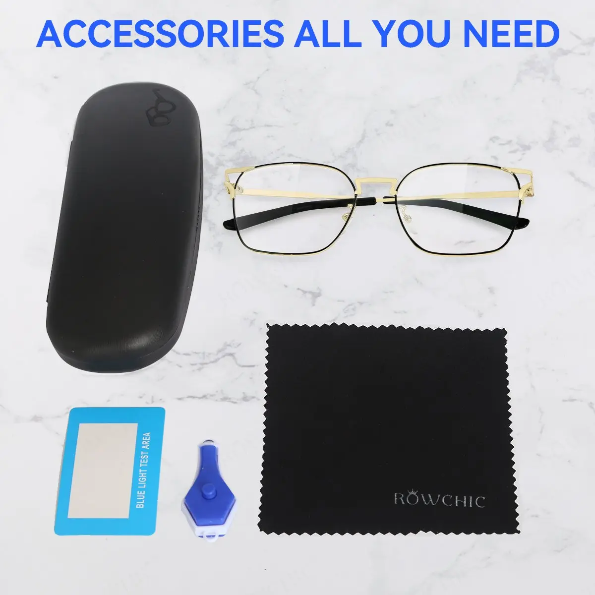 Square Sunglasses for Women + Accessory Kit (Case & Cloth) True Religion 100% UV Protection Oversized Square Sunglasses  main image 3