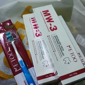 [PROMO FREE SIKAT GIGI] METOO MW3 *3 BPOM-Gigi Cerah/ Gusi Sehat/ Nafas Segar/ Bebas Karang Gigi/ Membersihkan Noda Gigi/ Pasta Gigi Probiotik METOO MW3 Advance whitening Toothpaste