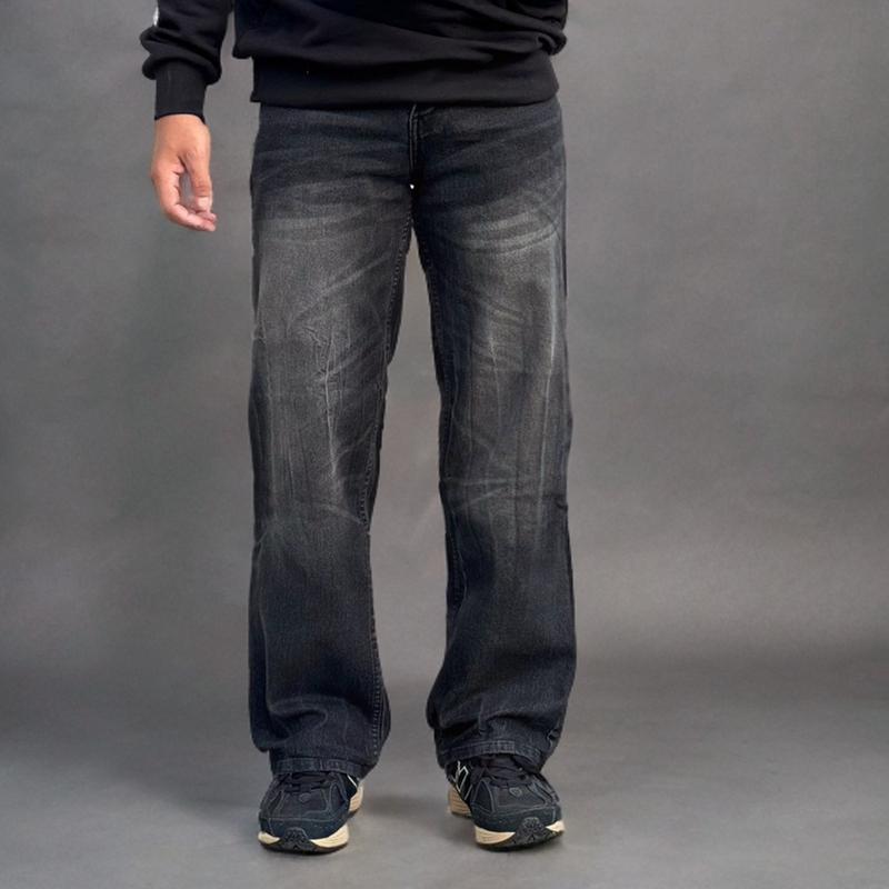 celana jeans loosfit gombrong terbaru / jeans gombrong / celana baggy / celana jeans loose gombrong stretch denim premium 1