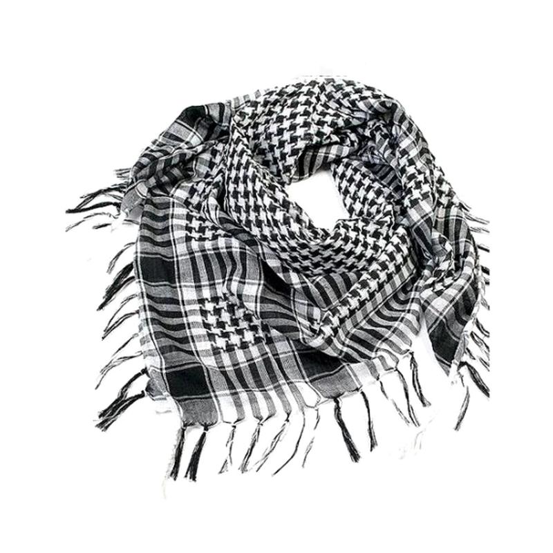 Khăn quàng cổ sa mạc Ả Rập, Unisex, Nhẹ, Khăn Quàng quàng cổ Chiến Thuật mềm mại, Thích hợp cho nam và nữ, Khăn choàng Turban, Thích hợp cho chơi Airsoft, có viền, Màu kẻ sọc 1