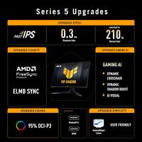 Gambar MONITOR ASUS TUF GAMING VG27AQ5A Gaming Monitor - 27 inch, QHD (2560 x 1440), IPS, 210Hz(OC), 1ms dari Techno Computer Bali Kota Denpasar 2 Tokopedia