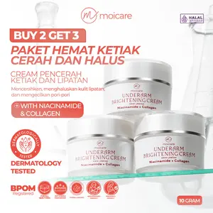 [Buy 2 Get 3] Moicare Underarm Brightening Cream Pencerah Ketiak dan Lipatan With Niacinamide & Collagen Mencerahkan Ketiak dan Leher, Perawatan Tubuh,  Melembutkan dan Menghaluskan