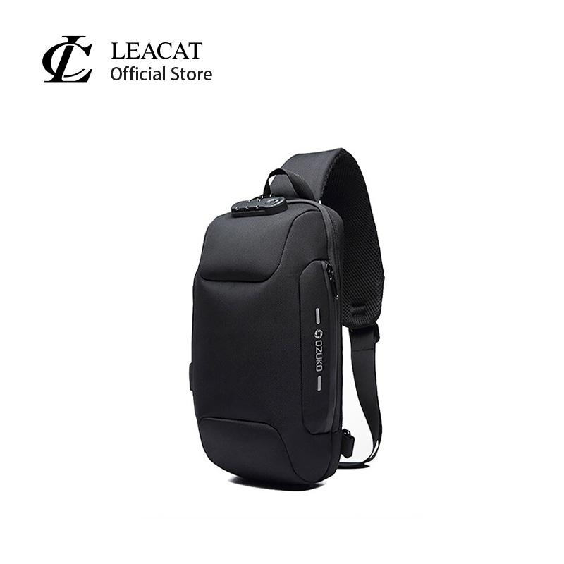 Túi Đeo Chéo, Leacat, OZUKO, Được Làm Bằng Vải Oxford, Chống Thấm Nước, Chống Trộm, Túi Đeo Vai, túi Messenger, Thích Hợp Cho Các Chuyến Đi Ngắn, Túi Đeo Ngực, Cặp Sách, Túi Đeo Chéo, Thích Hợp Cho Nam Giới, Túi Du Lịch