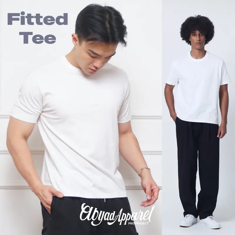 Daily Fitted Tee - Kaos Polos Pas Badan, Bahan Premium | Abyad Apparel Pro Project