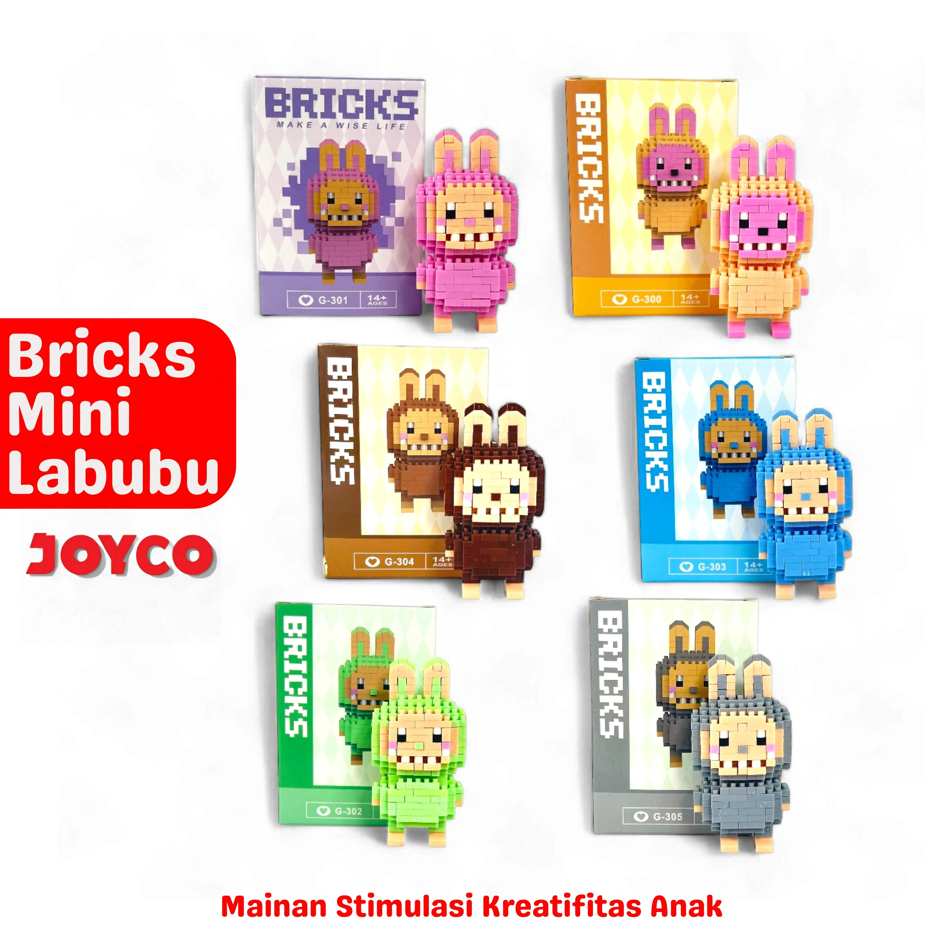 Nano Bricks Blocks Labubu Mainan Balok Susun DIY Building Blocks Puzzle