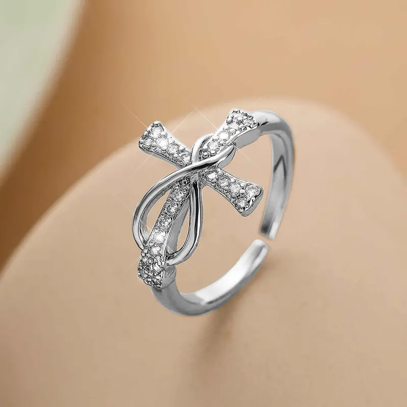 【003Harga telah dibanting, segera di CO】Chard Wake Cincin Wanita Original Korea Elegant Titanium Moonstone Style Perhiasan Cincin Cewek Rings  CWR030 1