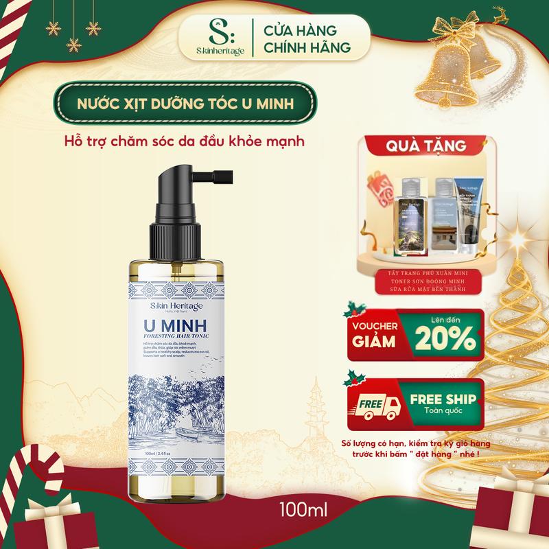 Deal mở bán Xịt Mọc Tóc U Minh Foresting Hair Tonic SKIN HERITAGE hỗ trợ kích thích mọc tóc nhanh chăm sóc da dầu khỏe mạnh - 100ml