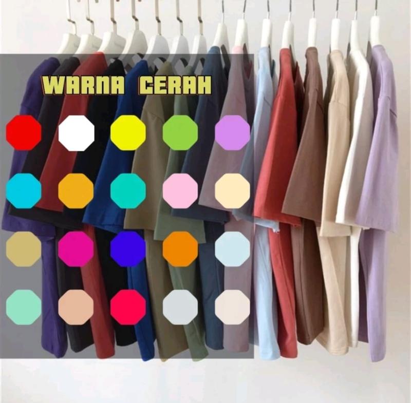 Product Introduction of kaos pria wanita 3 pcs 80 Ribu distro model terbaru ukuran m l xl jumbo motif simple bahan semi Katun Tebal Baju Dewasa 5