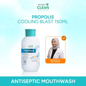 [NEW PRODUCT] [FYC] Secret Clean Propolis Antiseptic Mouthwash 150ml & 300ml isi 1pcs atau 2pcs - Obat Kumur tanpa alkohol -  Cairan pembersih rongga mulut - Anti bau mulut & nafas segar - Paket obat kumur murah