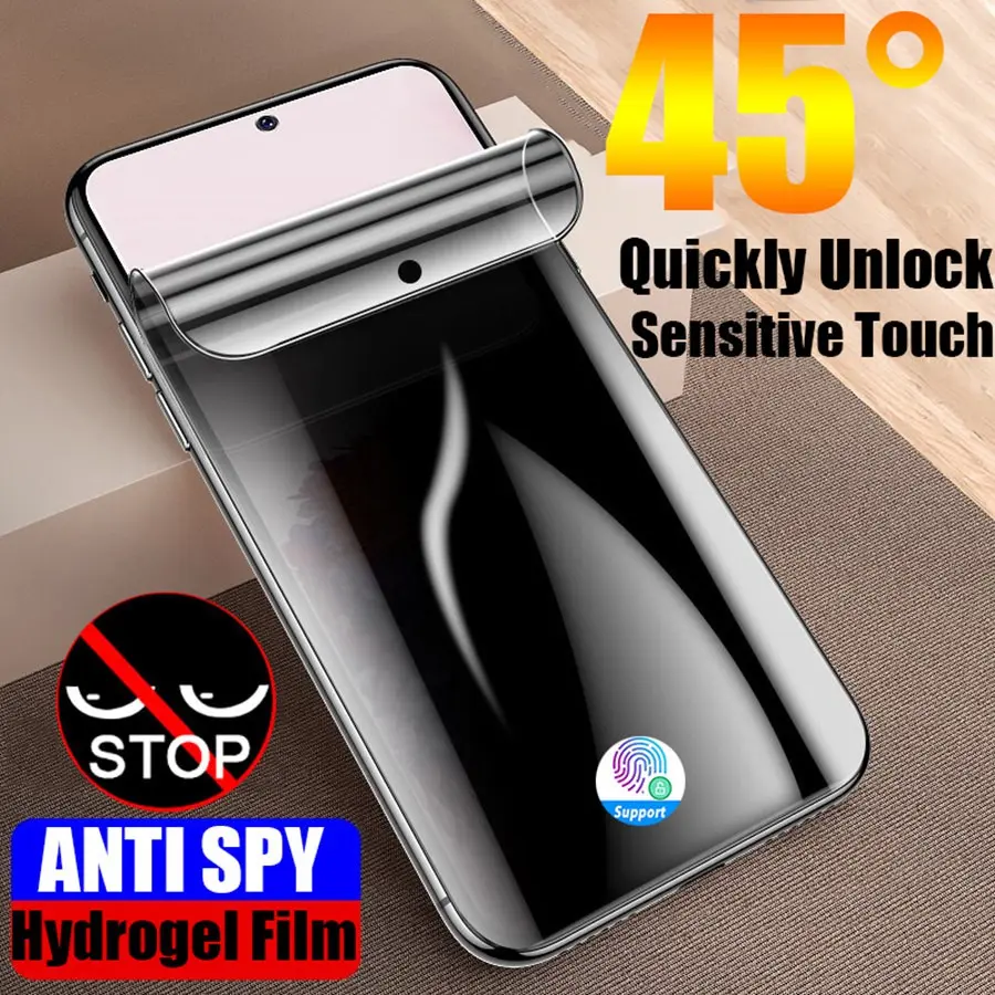 Soft Privacy Protective Film For Samsung Galaxy S23 S22 S21 S20 S10 S9 S8 Note 20 Ultra FE 5G 10 Plus 9 8 Note20 Note9 Hydrogel Film Full Cover Anti Peeping Screen Protector Not Glass Accessories Cloth