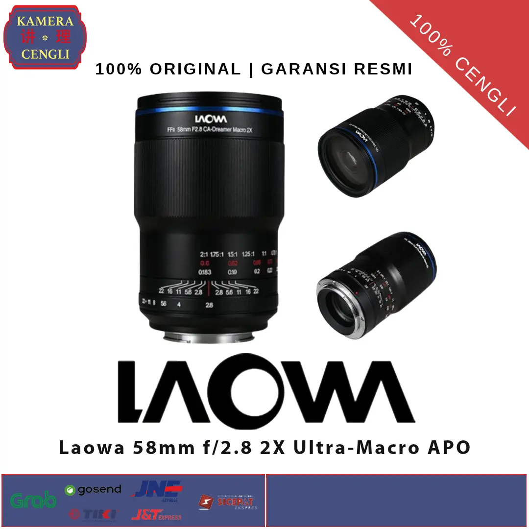 Laowa 58mm f/2.8 2X Ultra-Macro APO Camera Lens Garansi Resmi