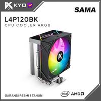 Gambar KYO SAMA L4P120 CPU COOLER ARGB FAN PROCESSOR COOLER ARGB 4 Heatpipe - BLACK dari KYO Indonesia_NEW Kota Administrasi Jakarta Utara 1 Tokopedia