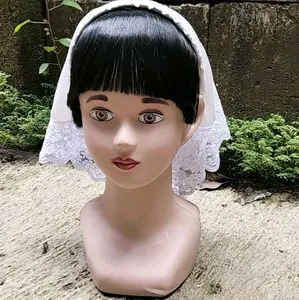 Banda Renda Bandana Poni Rambut Palsu dengan Desain Elegan dan Detail Renda yang Menawan