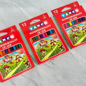 SATU SET 12 WARNA Pensil 12 Warna Pendek Van-Art VANCO Stationery Sekolah