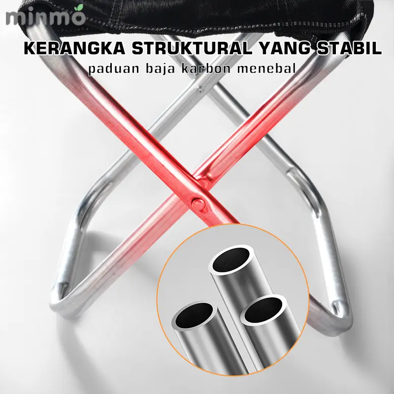 minmo Portable Kursi Lipat/Kursi Lipat Kecil/Terlipat Penuh Kursi/Outdoor Kursi Lipat/Mini Bangku Lipat Camping/Outdoor Kursi Mancing Lipat Mini lantoo  lipat 1