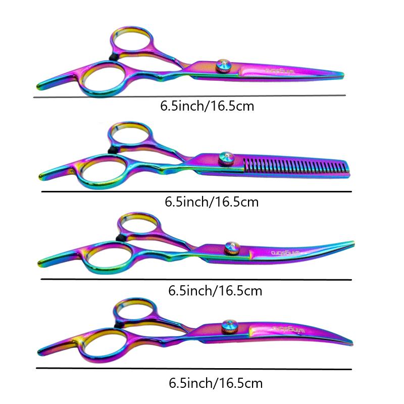 Product Introduction of 5 Pieces Dog Grooming Scissors Set, Colorful Stainless Steel Professional Pet Grooming Scissors Kit for Dogs Cats Pets 2