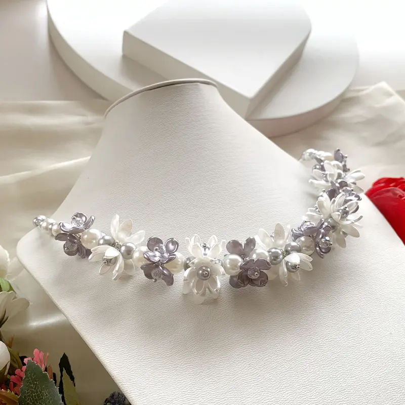 CRYSTAL BEADS NECKLACE ELISA | KALUNG HIJAB PREMIUM | KALUNG KRISTAL MANIK MANIK | HIJAB FASHION HANDMADE | AKSESORIS HIJAB CHOKER 6
