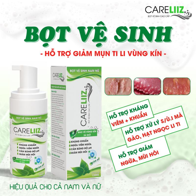 Bọt Vệ Sinh Nam Nữ Hỗ Trợ Giảm H ạt Ng.ọc S ùi Mụn Li Ti Gai SD Giảm Mùi Hôi CARELIIZ 150ML