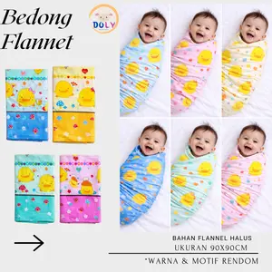 Doly - 3pcs bedong flannel bayi 90 X 90 CM