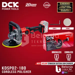 Mesin Poles Mobil DCK KDSP02-180Z Cordless 180MM 20V Cordless Polisher Unit Only Tanpa Baterai & Charger