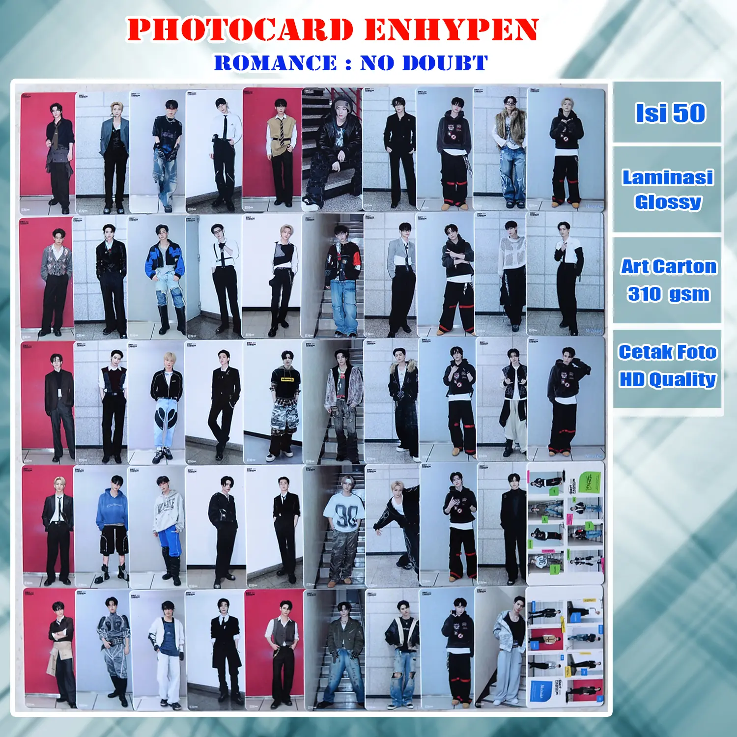 Photocard Enhypen isi 50 No Doubt Romance Untold Kpop Merch Unofficial