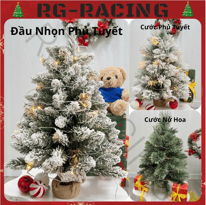   Hàng Mới 2025  Cây Thông Mini Đế Nhựa Bọc Bố Size 60cm - Cây Thông Noel Mini Trang Trí Giáng Sinh 