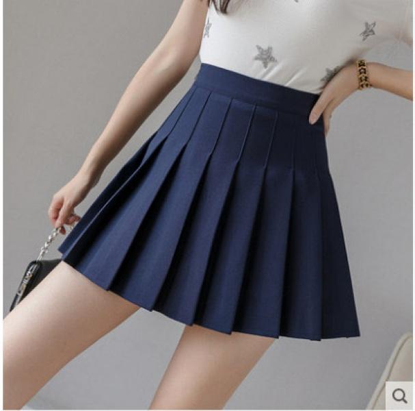 Product Introduction of [Golden potowomen's wear] 2023 spring and autumn pleated skirt women's Japanese high waist slim fit a-line dress anti-exposure solid color fashion skirt Womenswear Bottom Lingerie Comfort Basic Minimalist 2