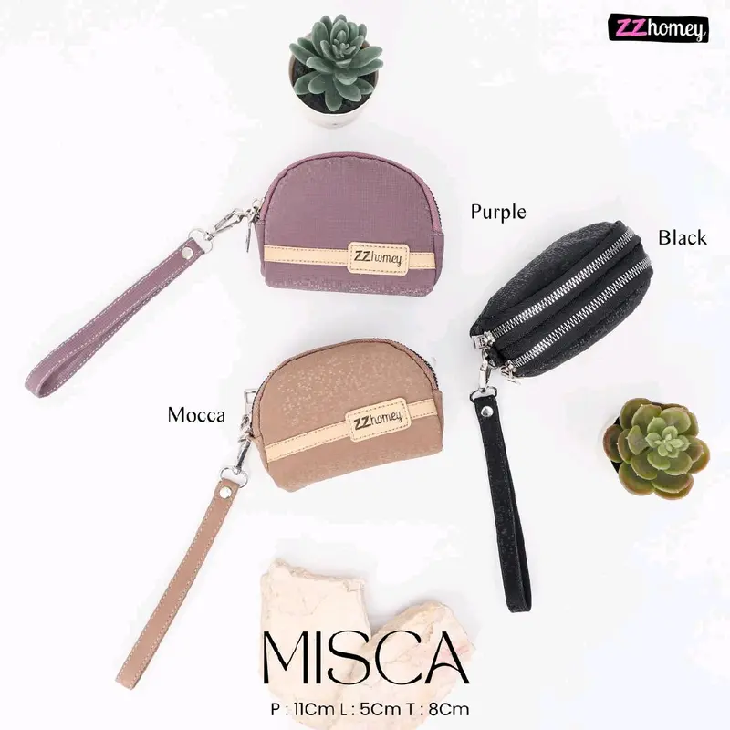 MISCA POUCH By Zzhomey Dompet koin mini resleting wanita lucu 2 ruang kekinian 2