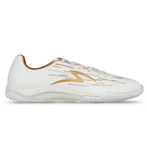 Sepatu Futsal Specs Lightspeed Reborn IN - White/Pale Gold / Sepatu futsal specs Pria / Wanita