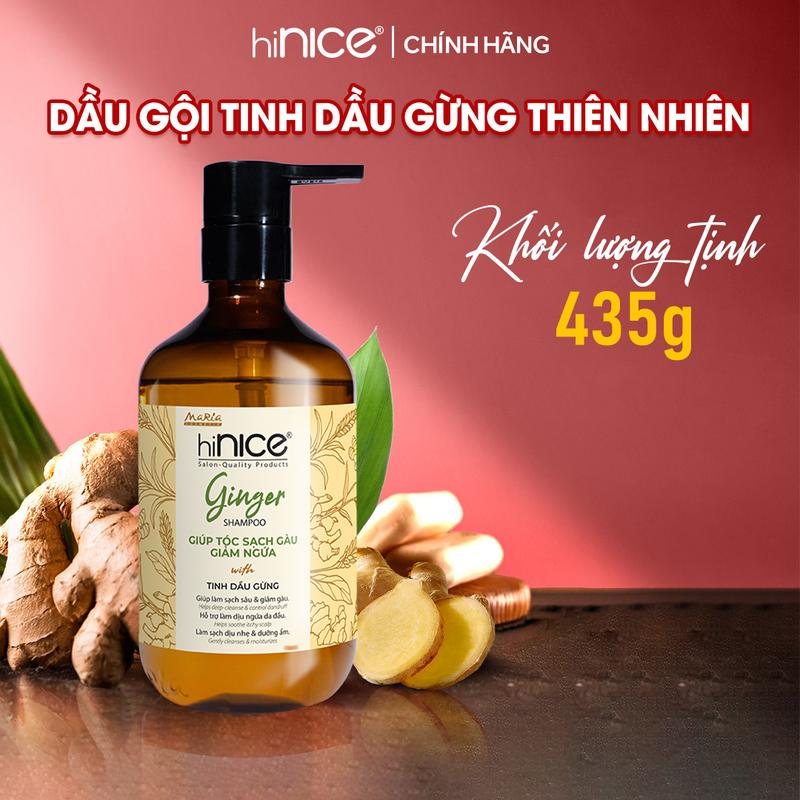 Dầu Gội Tinh Dầu Gừng Thiên Nhiên hiNICE Ginger Shampoo Hỗ Trợ Sạch Gàu & Giảm Ngứa