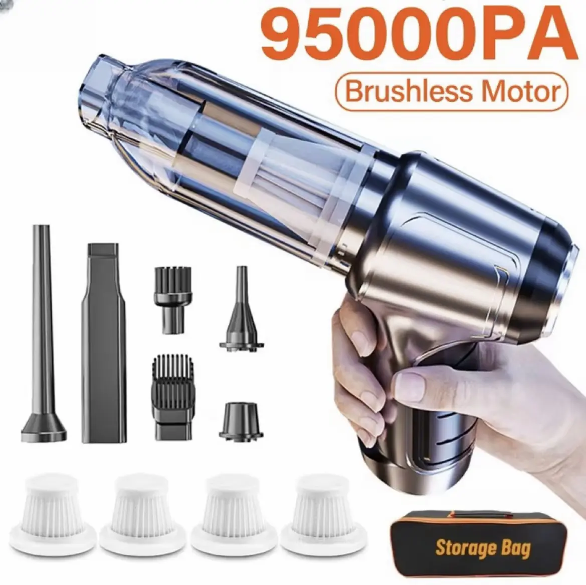 Car Vacuum Cleaner Powerful Wireless car vacuum cleaner 95000PA Strong Suction Handheld Wireless Vehicle Vacuum Cleaner for Car robotvacuum vacuum handheld vacuum handheld vacuumcleaner