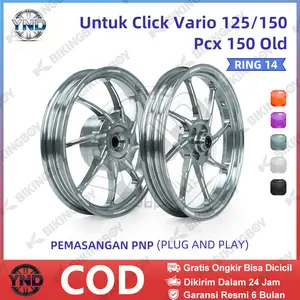 Velg Bikingboy M8 Ring 14 CNC Original Ukuran 1.85 2.15 PNP Vario 125 150 160 PCX 150 Old 2015-2020