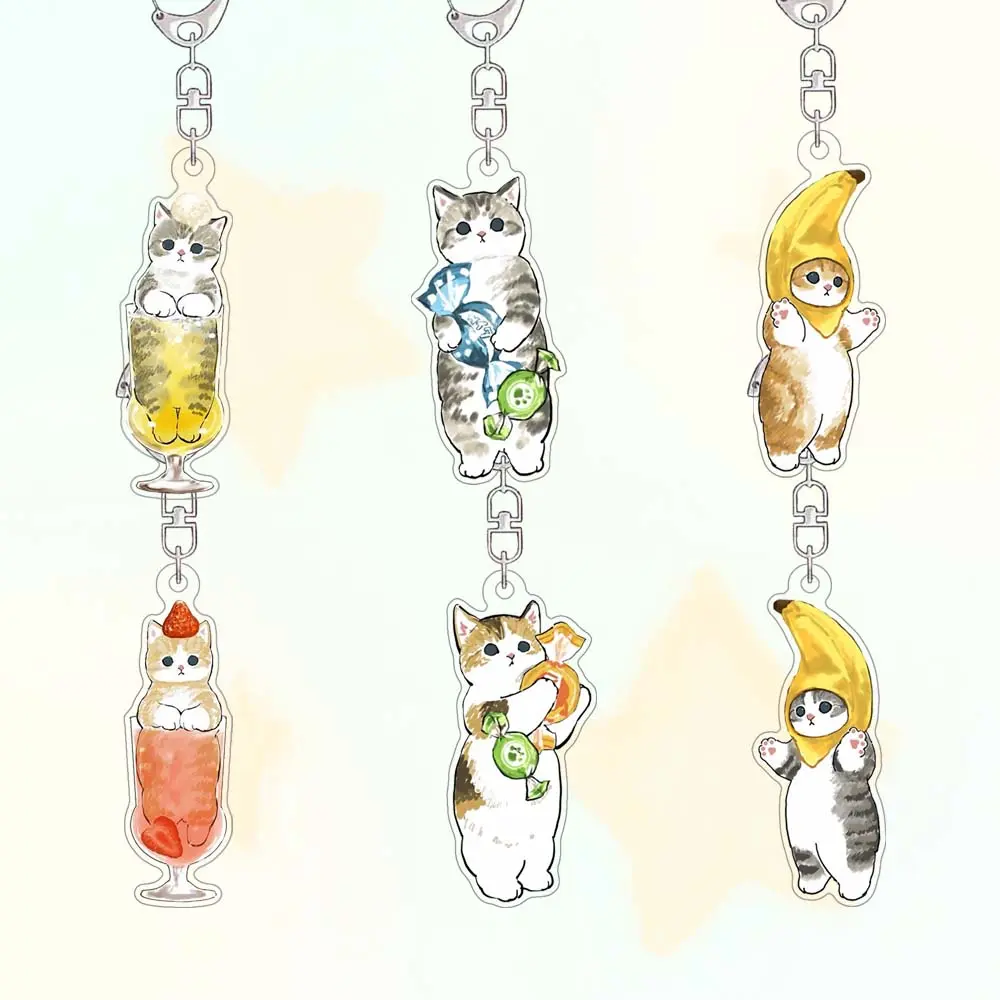 55cm Couple Keychain Mofusand Acrylic Ornaments Carton Animation Pendant Bag