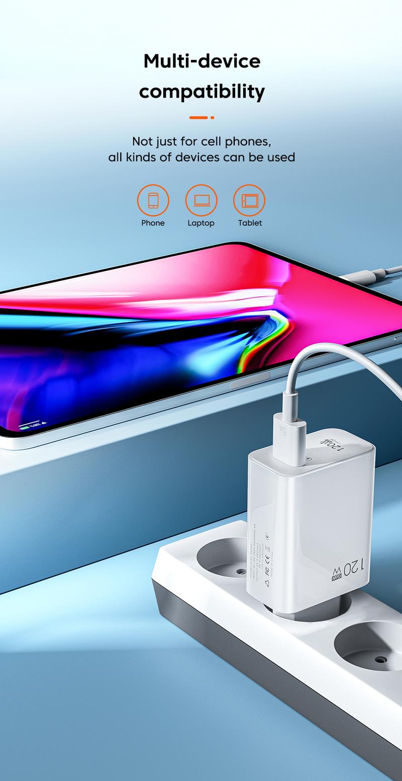 Product Introduction of 120W USB Charger EU/US/UK Standard Super Fast Charging Mobile Phone QC 3.0 Charger Head for iPhone Samsung Galaxy S24 S23 Plus Huawei Xiaomi Redmi Oppo Vivo Y100 Adapter Portable Cellphone Smartphone Electronic 23