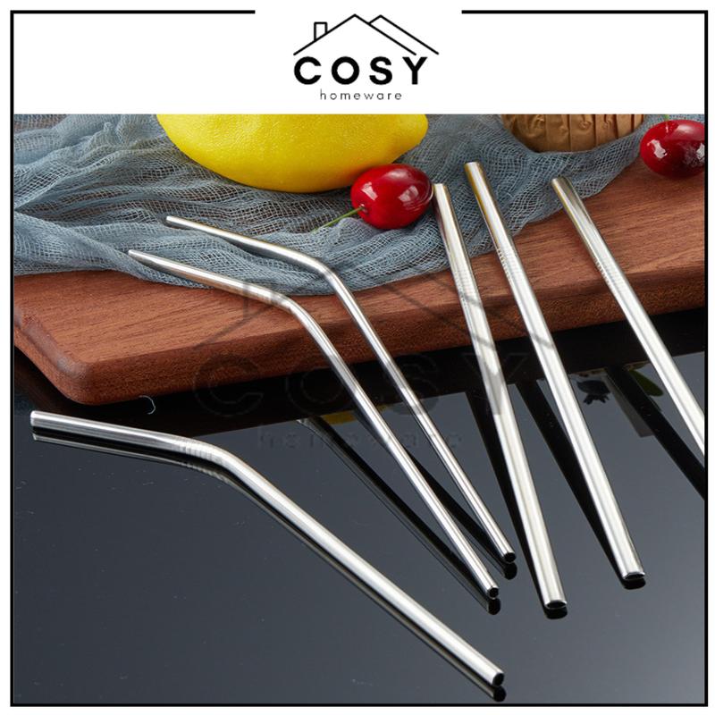 Product Introduction of COSY Sedotan Lengkung Lurus Stainless Steel Sedotan Ramah Lingkungan Straw Reuseable Eco Friendly Serbaguna Anti Karat Plastik 23