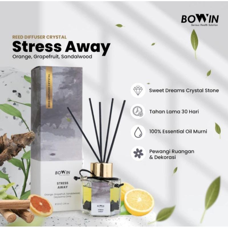 Bowin Reed Diffusser Crystal Aromatherapy Pengharum Ruangan Essential oil 7