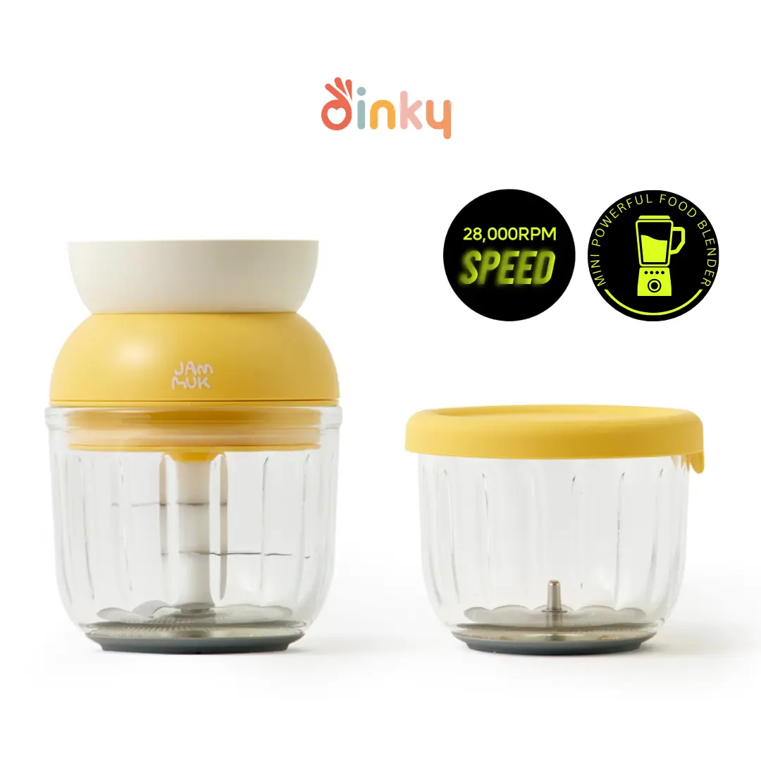 JAMMUK - Portable Mini Baby Food Chopper | Comes with Storage Container | For Easier Meal Preparation