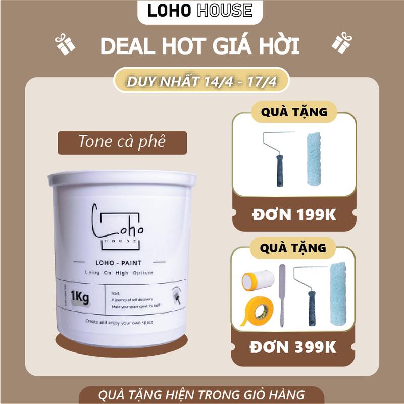 Sơn tường tone màu cà phê | Lon  1kg - Sơn nước nội thất cao cấp Loho-paint với các tone màu cà phê quyến rũ, tinh tế