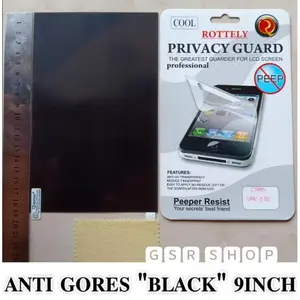 Tg Anti gores spy privacy/hitam  skrind guad bening universal 7”   9"  12”   13” dan 14 ” bisa di potong sesuai ukuran Rottely