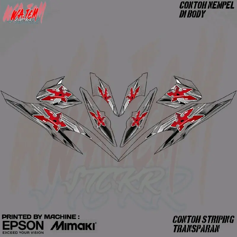 STRIPING TRANSPARAN VARIO 125 150 NEW 2018 MODEL ARAI SHURIKEN 4