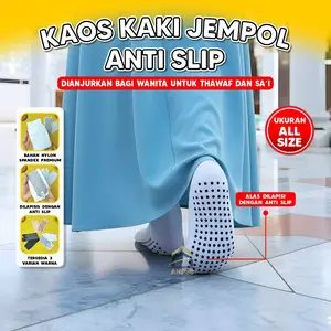 ANP88 - Kaos Kaki Jempol Anti Slip Wanita All Size Bahan Nylon Spandex Premium Untuk Thawaf dan Sa'i Perlengkapan Umroh & Haji