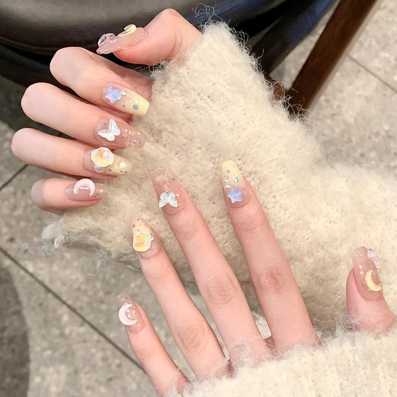 Product Introduction of [Free Jelly Glue] French Manicure Short False Nails Manicure Fake Nails Fake Nails Cute Fake Nails Angry Nails Short Nail Polish 20