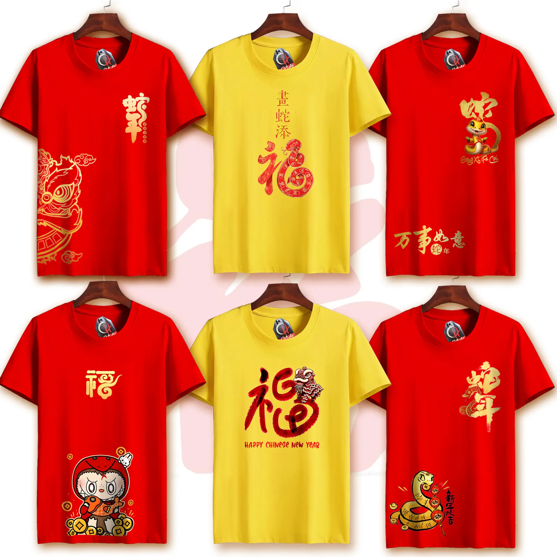 baju kaos imlek couple keluarga bahan katun 28s tebal lembut dan adem