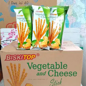 Biskuit Viral Biskitop Stick Vegetable And Chesee 50 gr ( 1 Dus isi 40 ) Biskuit Renyah & Nikmat