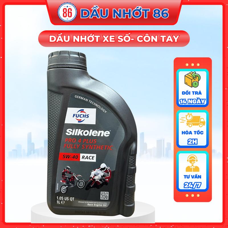 Fuchs Silkolene Pro 4 Plus tổng hợp 100% 5W40 Race hàng siêu cao cấp- Sản xuất tại Anh Dầu Nhớt Dầu