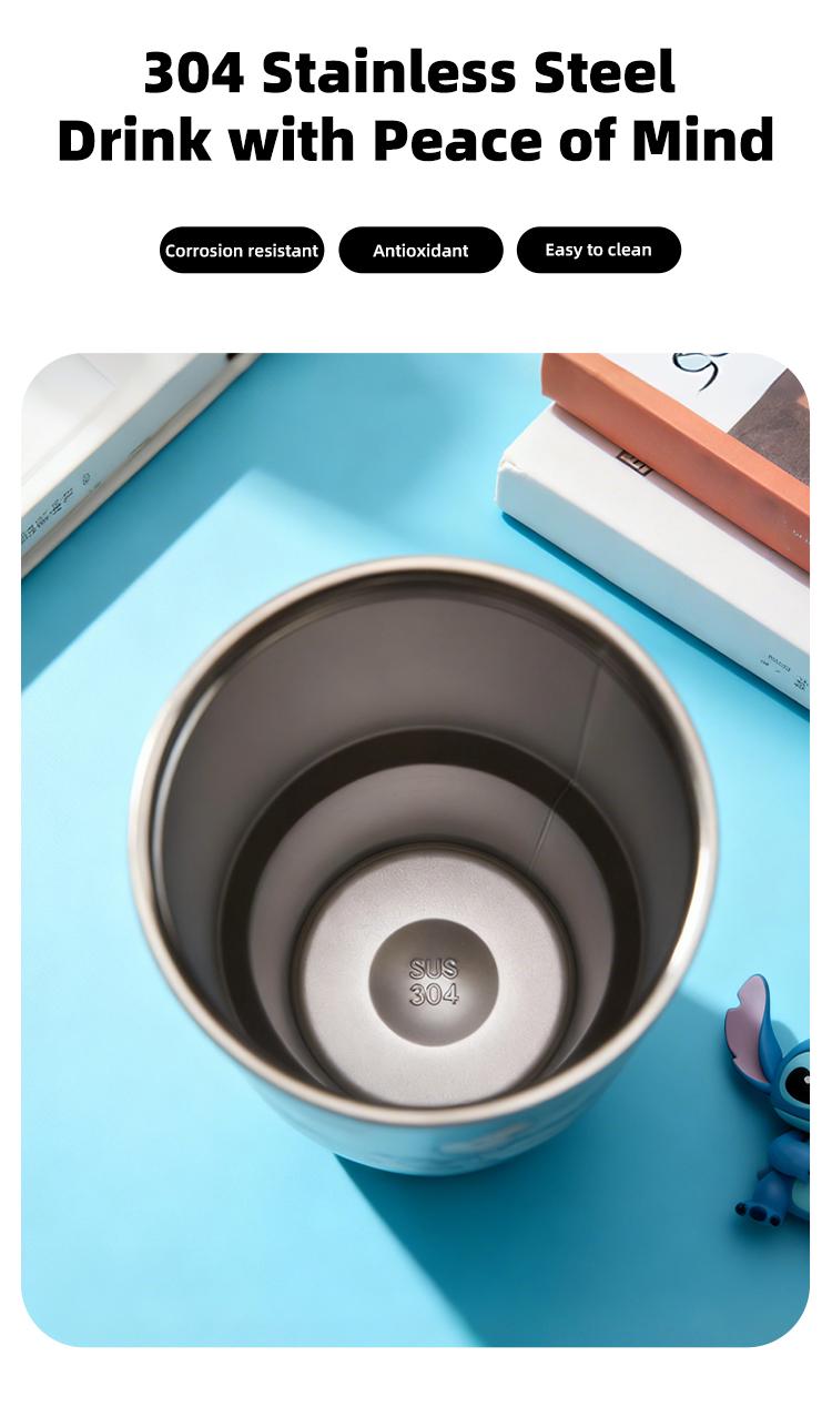 【SPECIAL EDITION】 DISNEY Tumbler STITCH 900ml Stainless Steel 304 - 3in1 Phone Stand Handle Sedotan Botol Minum Karakter Termos Portable BKL50802