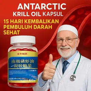 【Beli 1 Gratis 2 】Minyak Krill Antartika 60 Kapsul Astaxanthin Kapsul Astaxanthin untuk Peningkatan Kardiovaskular Omega 3 Krill Oil Krill Oil Antartica Suplemen Kapsul Minyak Ikan Sehat Alami Meningkatkan Sirkulasi Darah