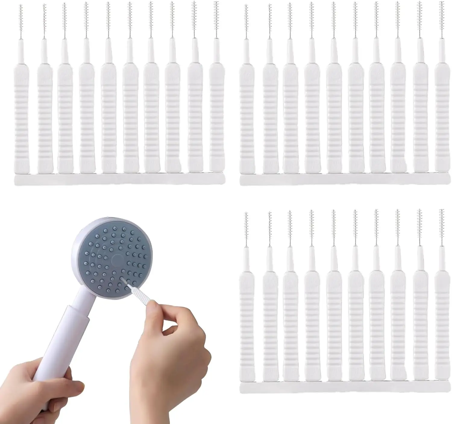Shower head cleaning brush, anti-clogging cell phone hole cleaning brush, bathroom shower cleaning brush, household kitchen bathroom anti-clogging gap set