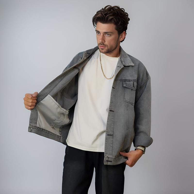 Product Introduction of Áo khoác jeans màu hè vừa vặn - Phong cách sang trọng ngầu 29